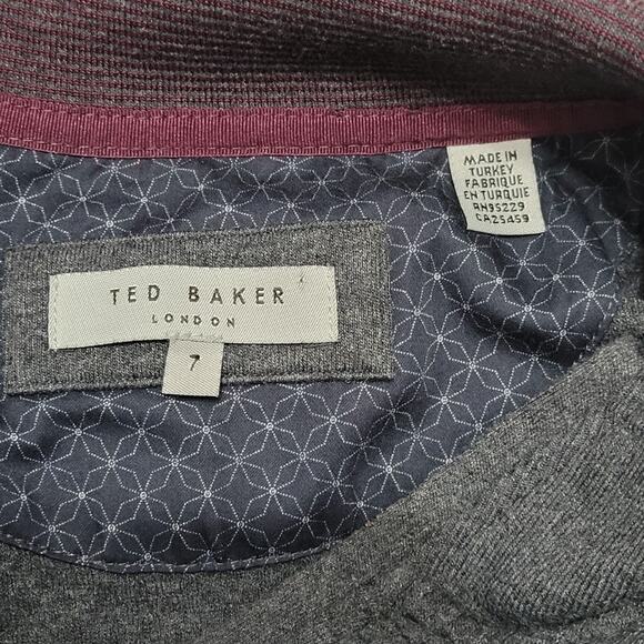 Ted Baker London Gray Half Zip Funnel Neck Sweater 3 XL - Picture 3 of 4